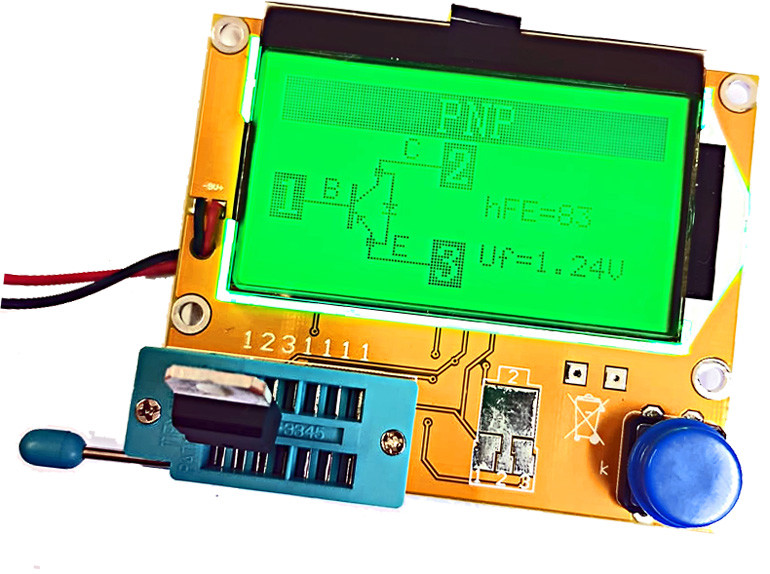 LCR-T4 Mega428 Backlit Component Tester ESR Meter Kit LCD Display With Case DIY