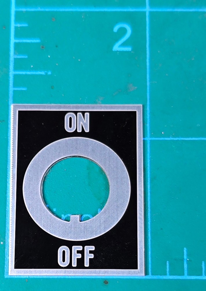 On OFF Toggle Switch Label Plate