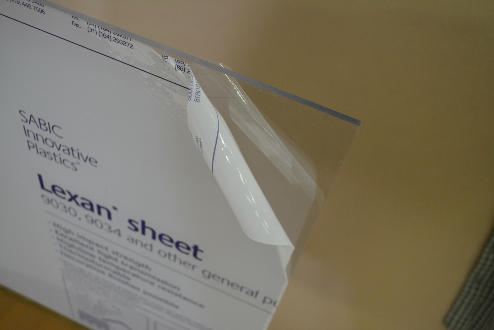 Lexan Polycarbonate Plastic Sheet Clear 1/4" x 24" x 12"