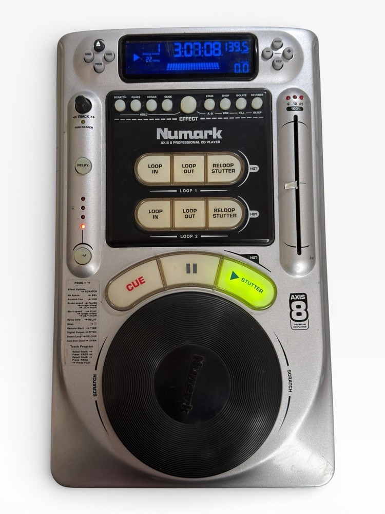 NUMARK AXIS 8 Professional Tabletop Premium CD Player Read