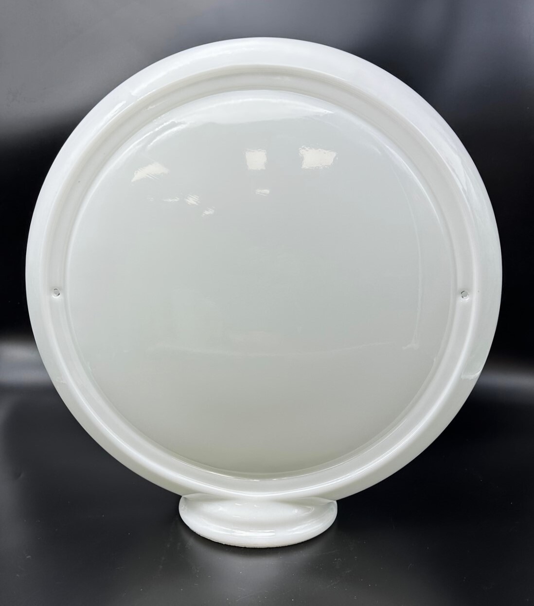 13.5" Milk Glass Gas Pump Globe Body - Wide Body - 5 3/4" Wide