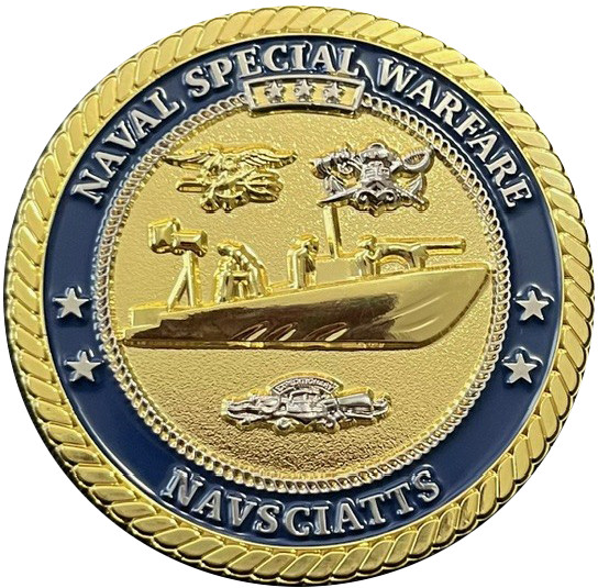 NAVSCIATTS COMMAND ORIGINAL COMMAND COIN ~ 2"