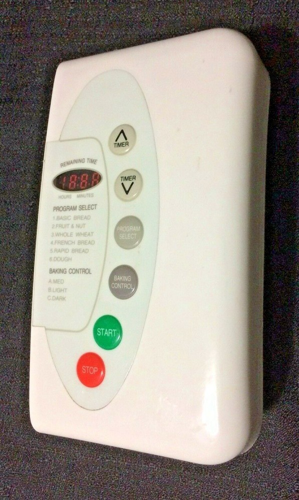 Breadman TR-400 Bread Maker Machine Control Panel