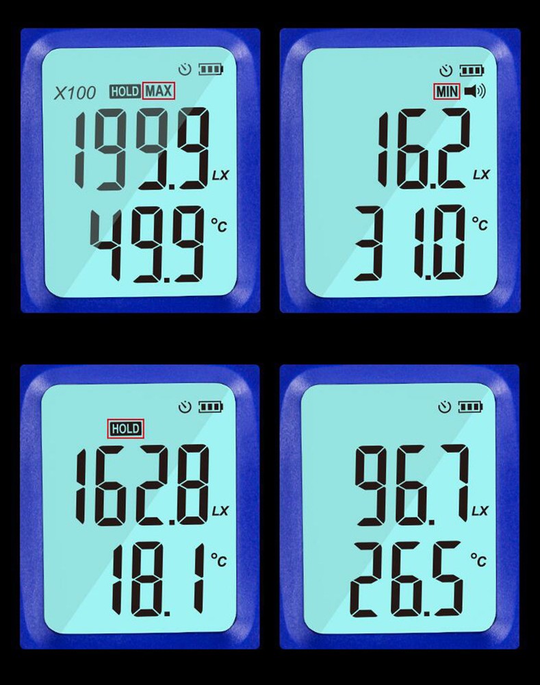 High-Precision Digital Illuminance Meter Light Intensity Tester 0-200000 Lux