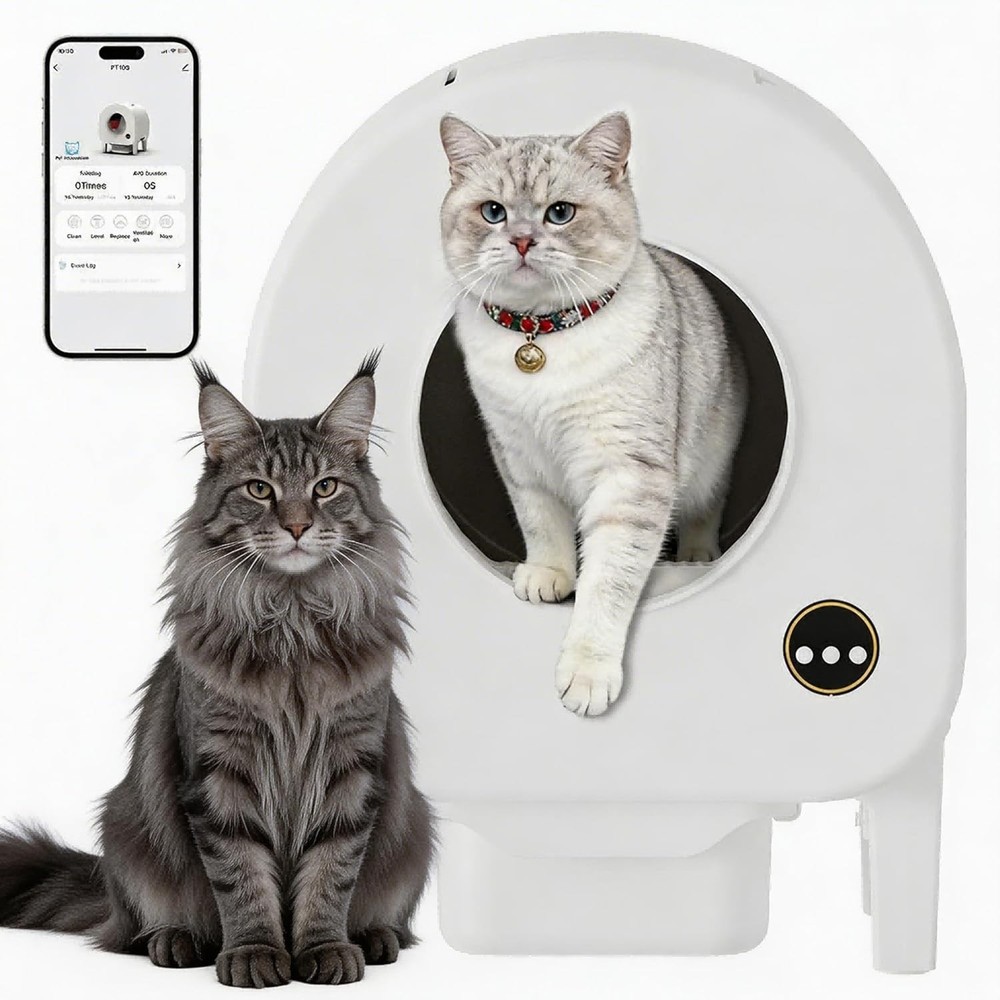 Automatic Self-Cleaning Cat Litter Box 68L Large Capacity Robot for Multi-Cat