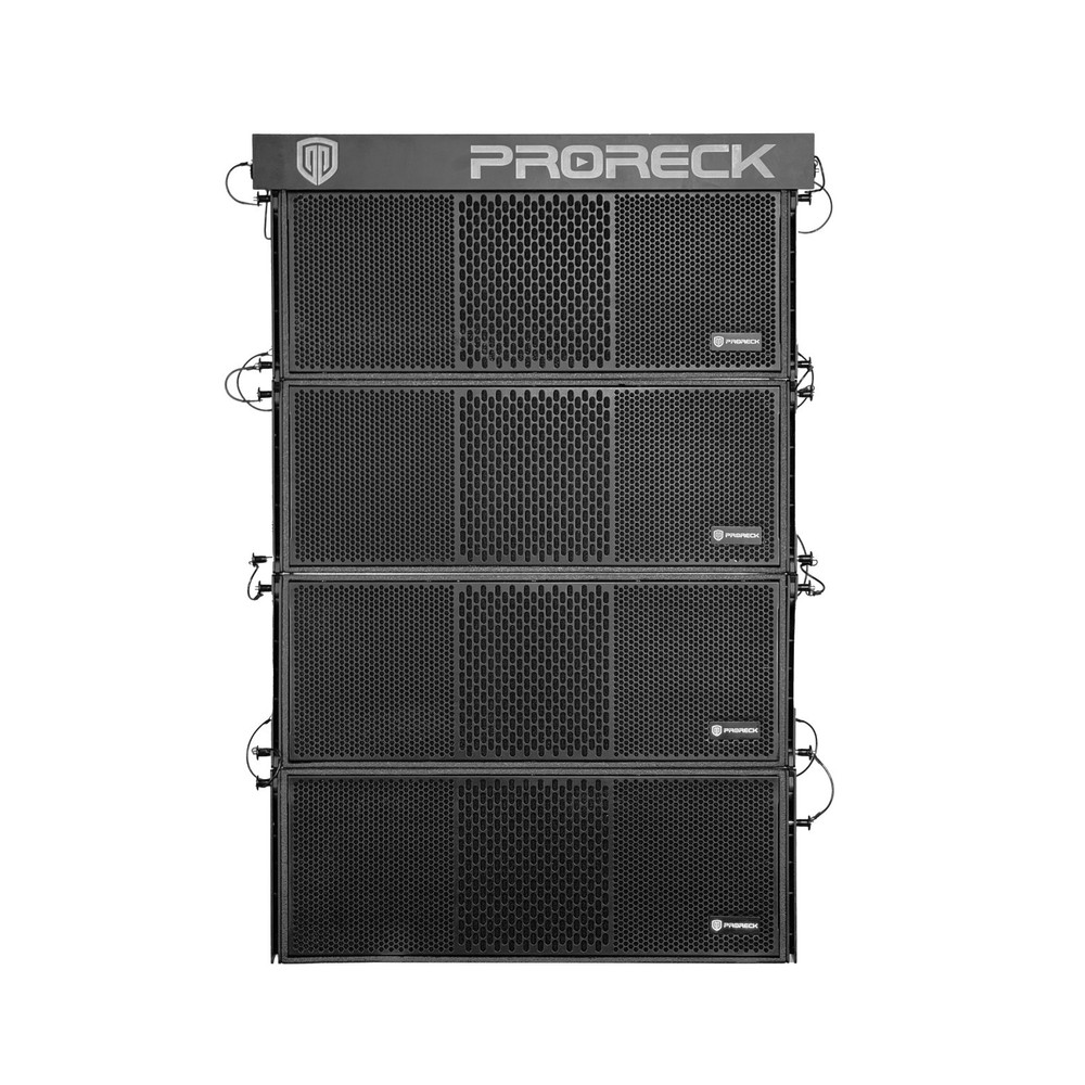 PRORECK Dual 10in Full Range 8000W Powered Line Array Speaker*4 With Frame