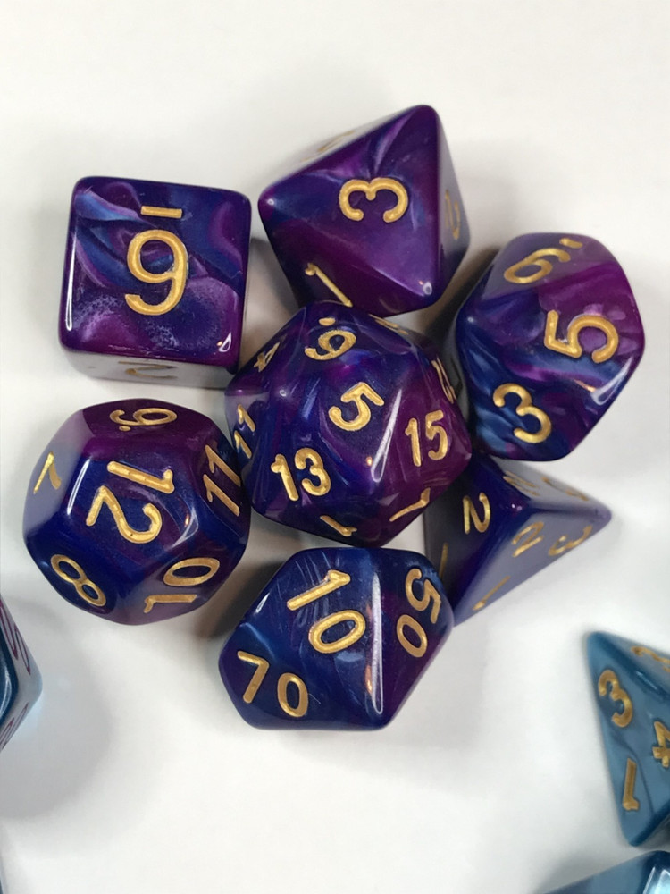 dice lot 5 beautiful polyhedral sets, gaming dice