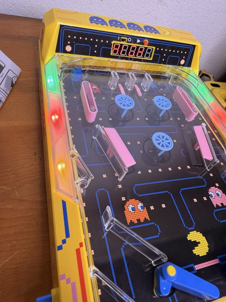 Electronic Arcade Pinball Pac-Man Edition Desktop Game Tested Fun