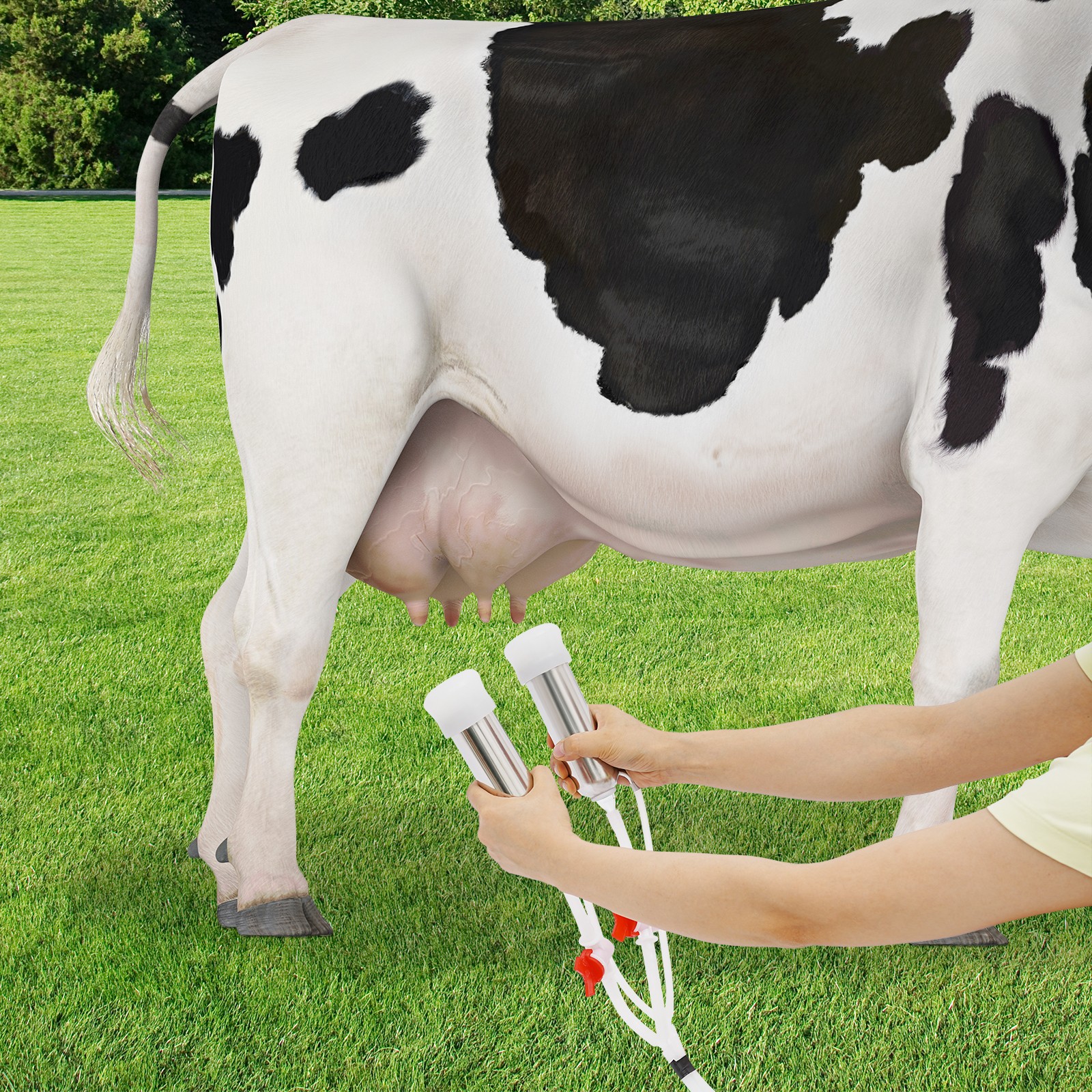 Pulsation Cow Milking Machine, Electric Cow Milker, Milking Machine with Stainle