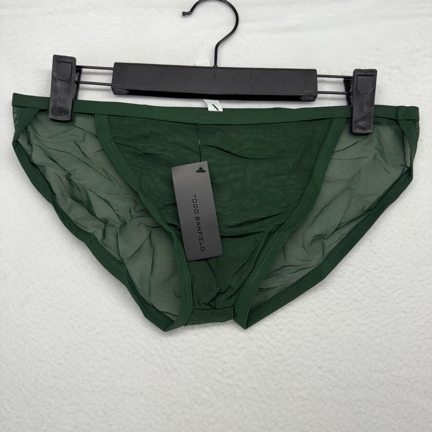 Todd Sanfield Brief Men's Medium Green Pine Defiant Endurance Mesh Underwear NEW