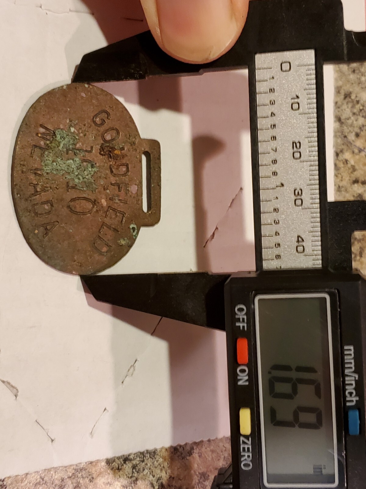 Goldfield Nevada NV 1910 Advertising watch fob, trade token, key, Hotel, fob (Y8