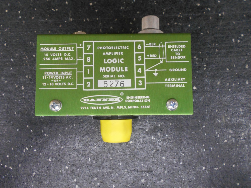 BANNER B8-1 PHOTOELECTRIC AMPLIFIER LOGIC MODULE