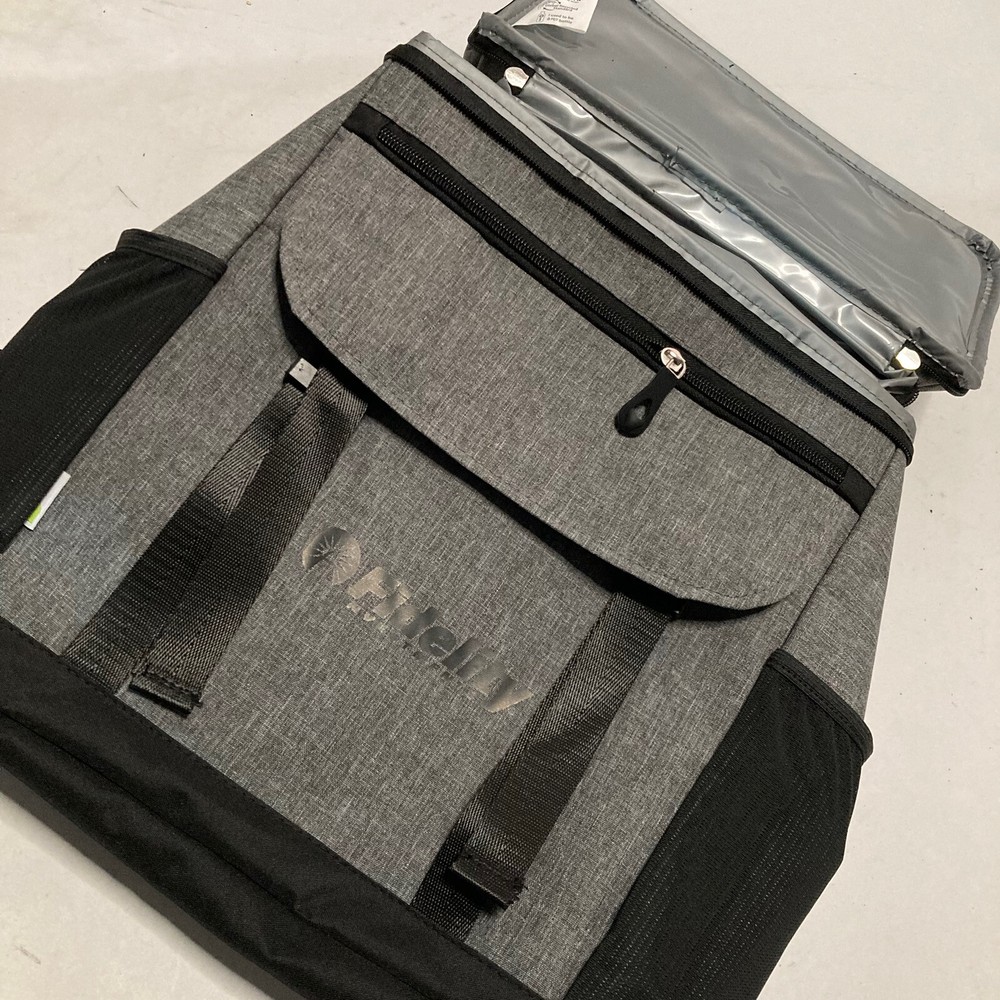 Logomark Logan RPET 18-Can Backpack Cooler - Gray