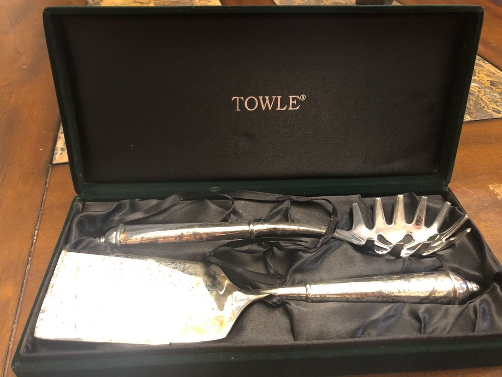 Vintage Towle Silver Plated Pasta Serving Service Set