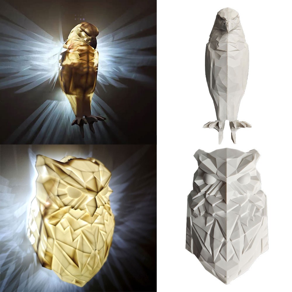 Bird Wall Lamp Owl Eagle Shape Projector Creative Atmosphere Sconce Light CW