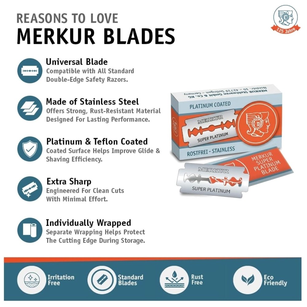 SUPER Double Edge Razor Blades, 30 Count