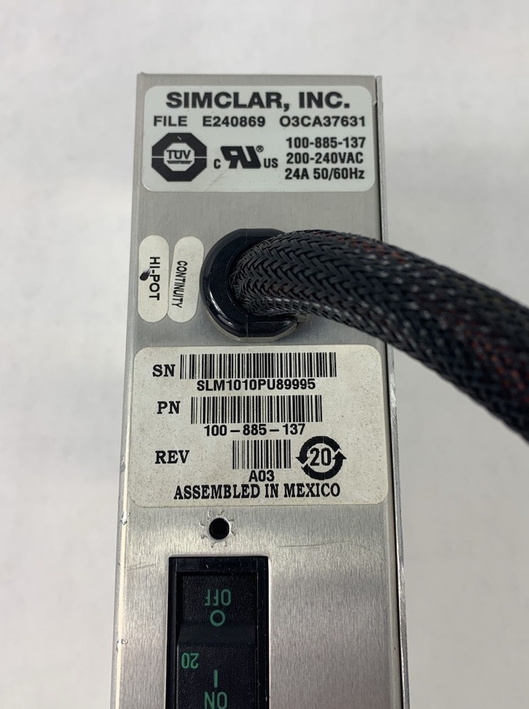 Carling Technologies Simclar 100-885-137 E242543 Power Distribution Unit