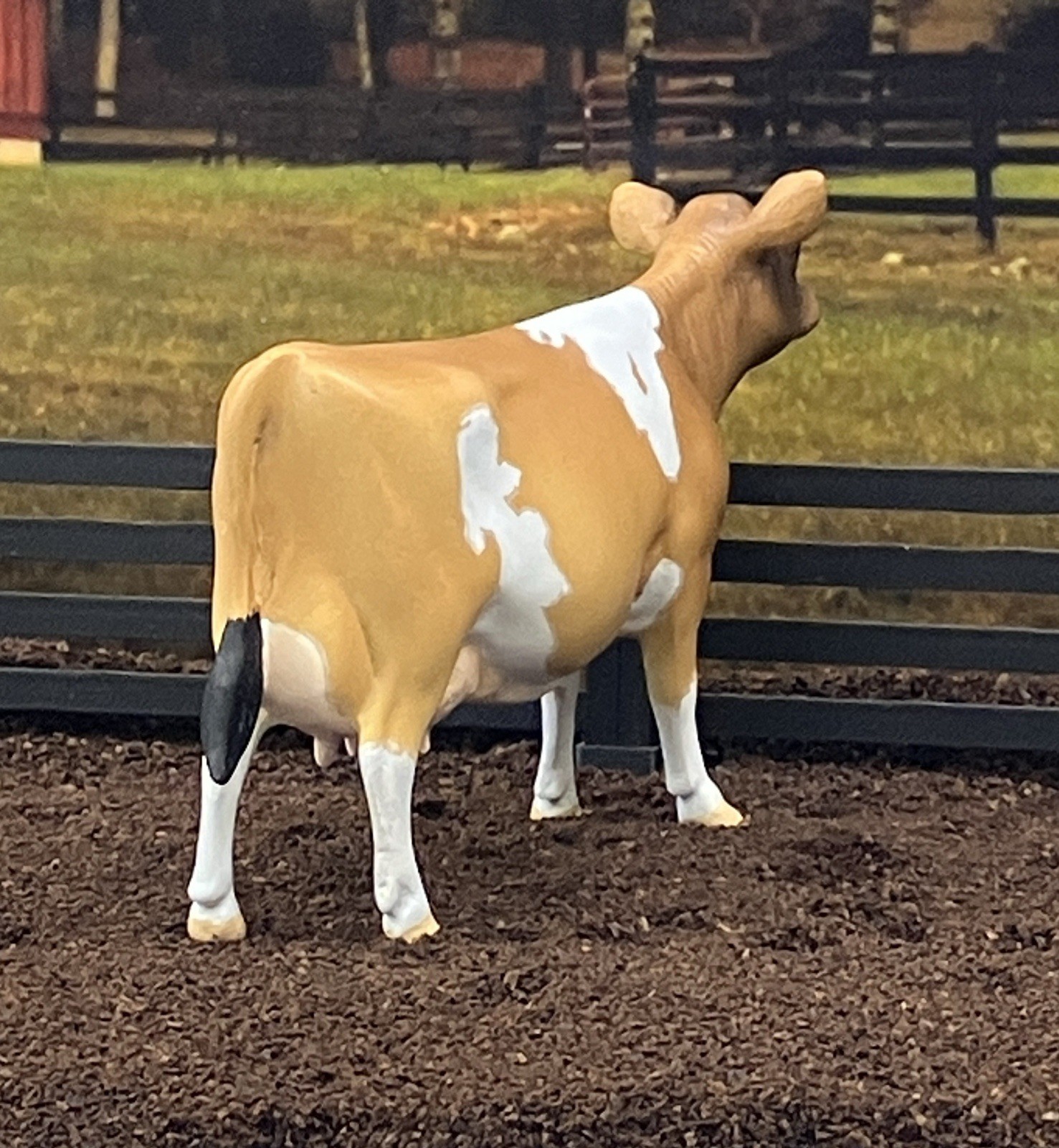 Custom CM Breyer TSC 1:20 Ornament Spot Jersey Holstein Figurine Model Dairy Cow