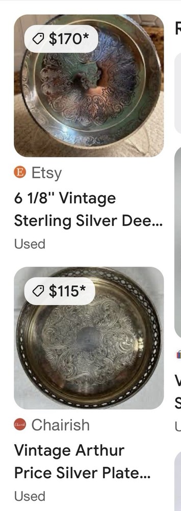 Vintage Ornate Silver Embossed Wine Coaster