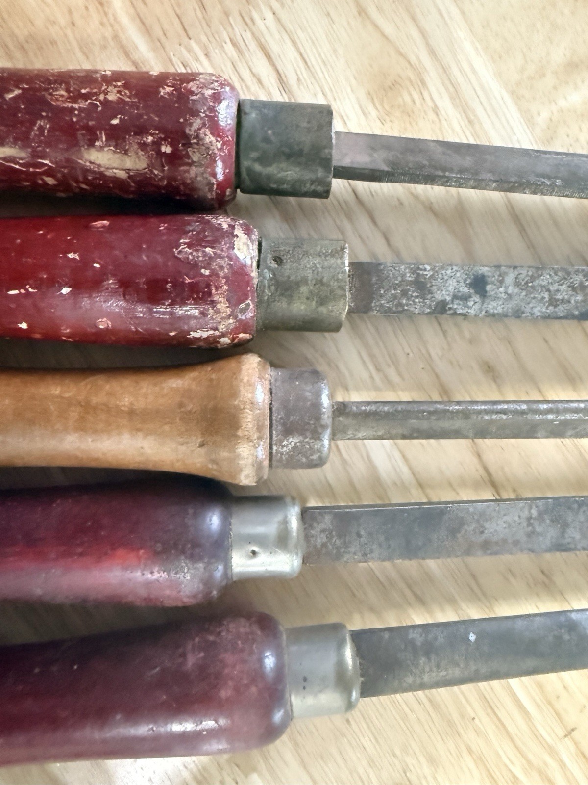 Vintage Craftsman 5pc Carbide Tipped Carving Chisels Set