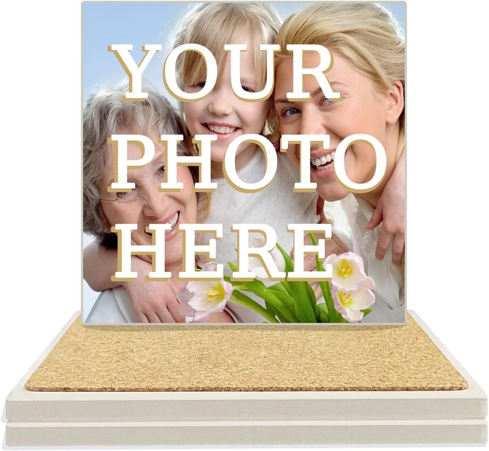 Custom Coasters with Ceramics Personalized Coasters for DIY Customize Picture
