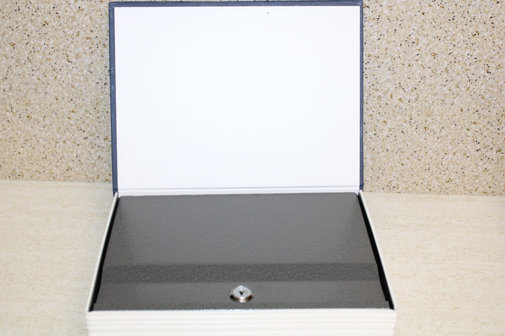 Personalized Monogram "T" Fire Resistant Safe Lock Box Looks Like Encyclopedia