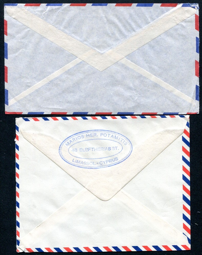 CYPRUS (26323): 1956 two airmails covers