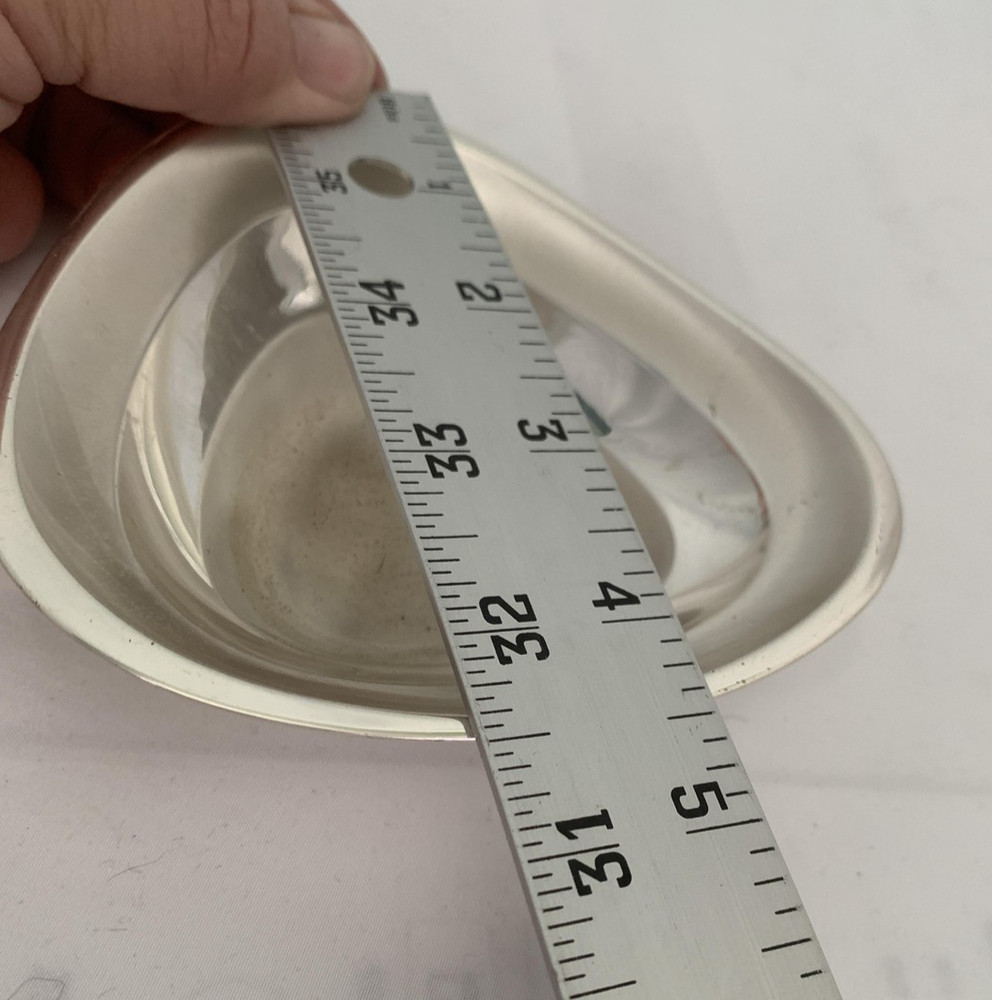 WMF Ikora Silver Plated Triangular Bowl 6" Germany Tarnish Resistant Vtg Flaw