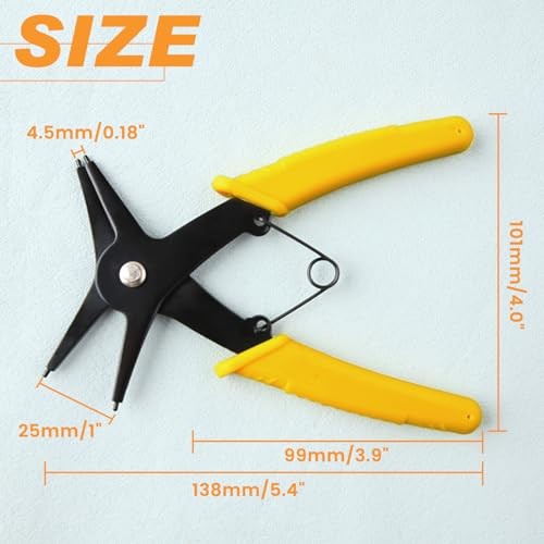 2 in 1 Snap Ring Pliers - Internal & External For 10mm-40mm Diameter Snap Ring