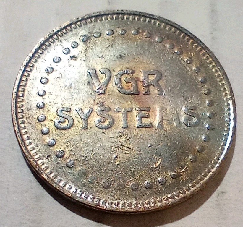 VGR Systems Arcade Game Token Coin