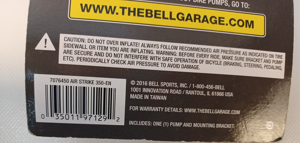 Bell Frame Pump, High Volume, Air Strike 350