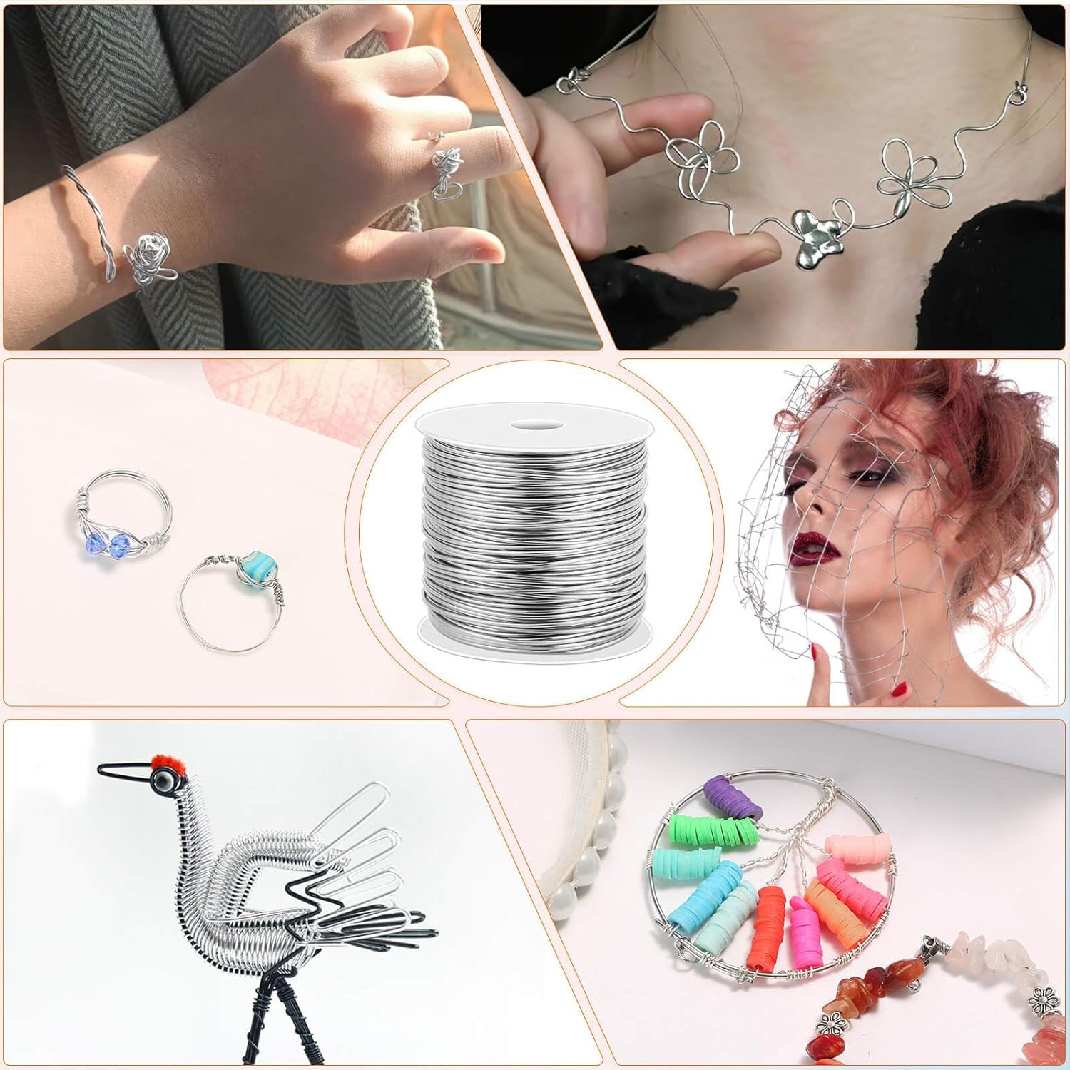 18 Gauge Stainless Steel Wire, 1Mm Bailing Wire for Jewelry Making and Crafts