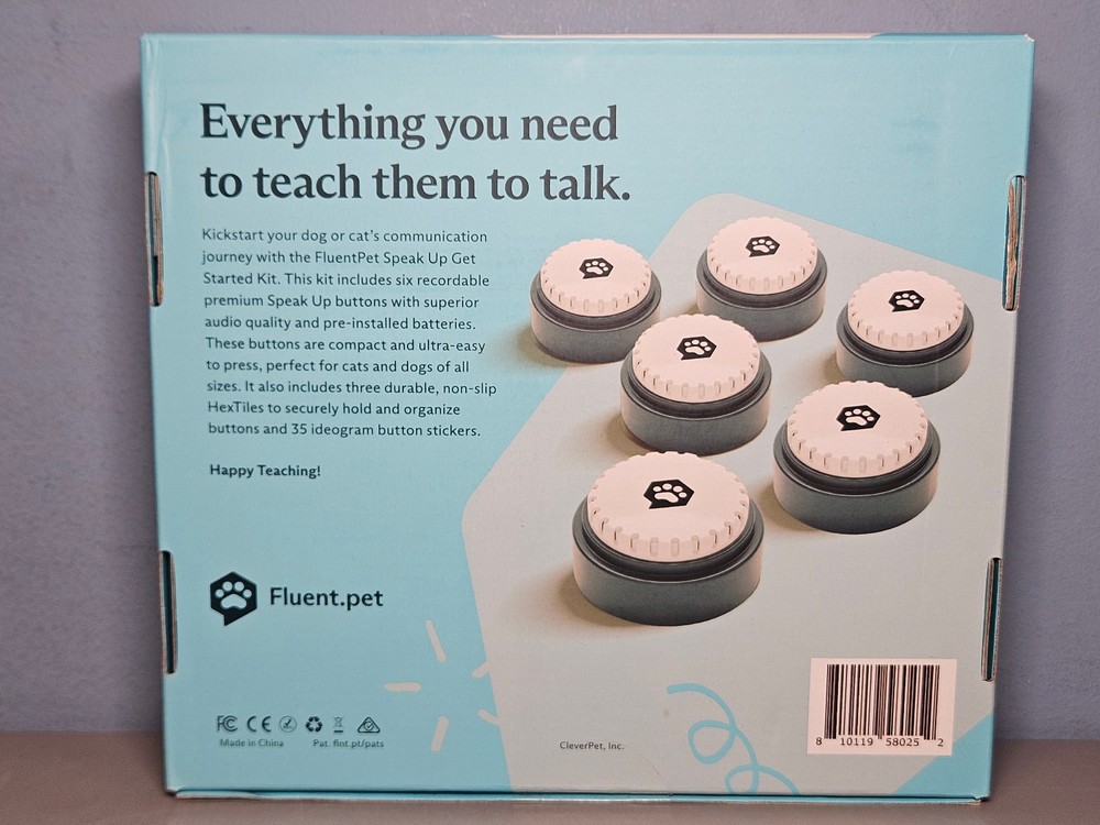 FluentPet Speak up Get Started Kit, with 6 Speak Up Buttons - New & Sealed!