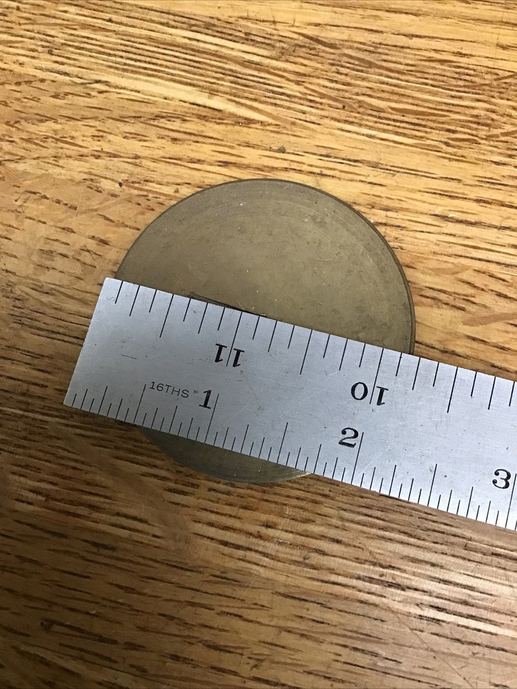 Walker 2 1/4” Flush Floor box Plug , Blank, Round Seal ,Brass , Walkerduct
