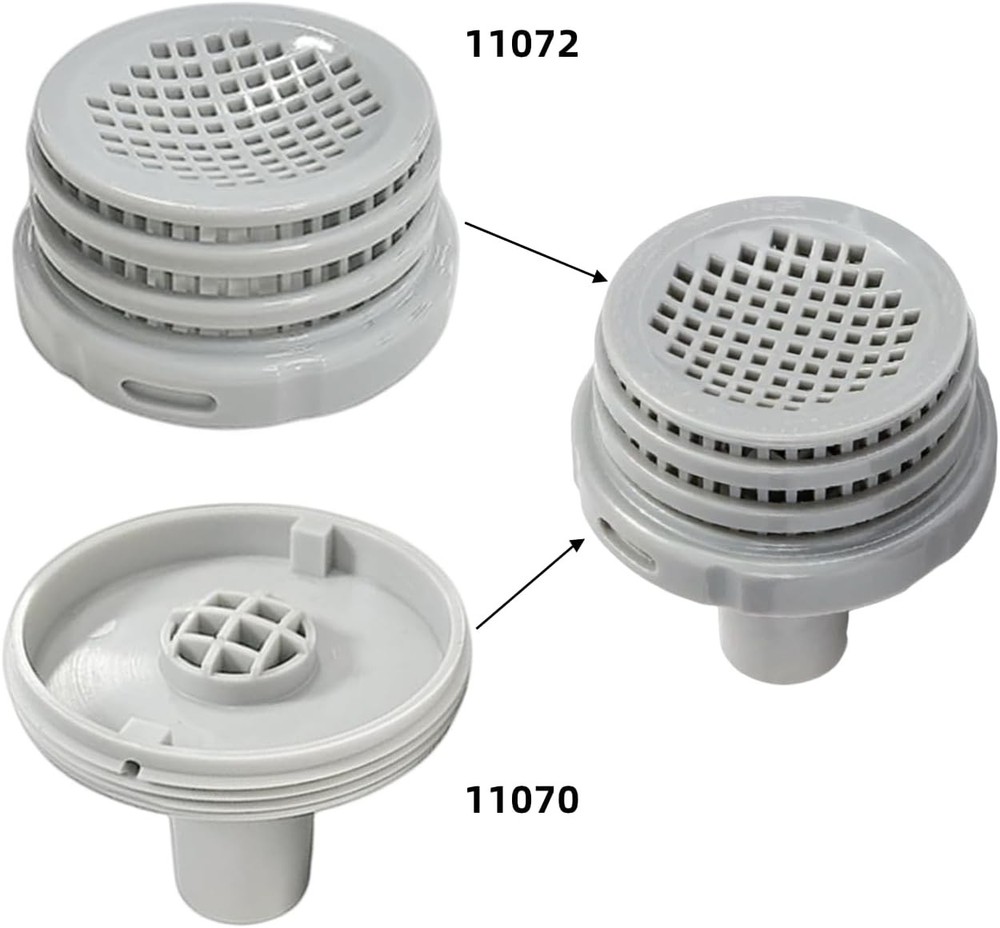 11070 & 11072 threaded Strainer Connector and Grid Replacement for swimming pool