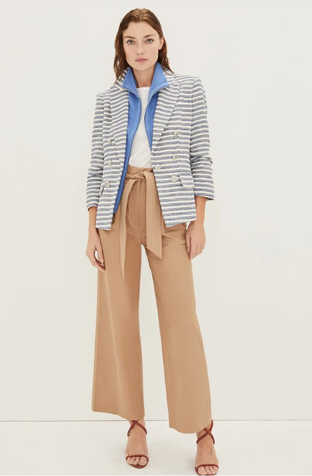 VERONICA BEARD Dickey Jacket Insert Blue Bonnet UPTOWN CASHMERE Turtleneck NWT
