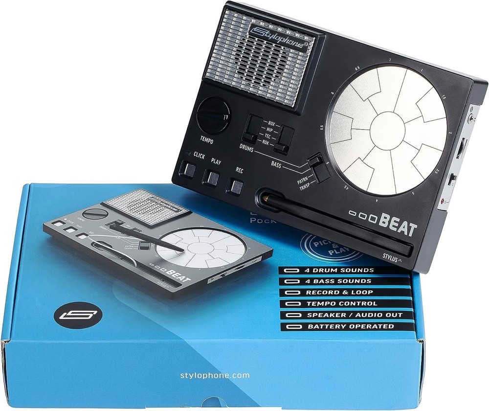 Drum Machine Compact Stylus 4 Drum Kits 4 Bass Sounds Rhythm Loop Maker