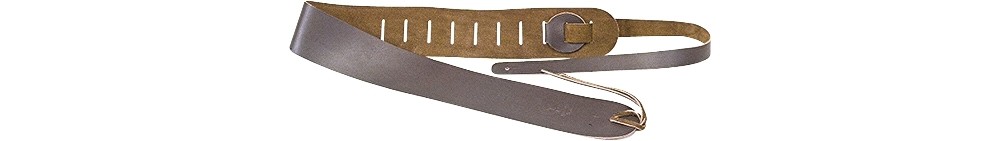 Clayton 2-1/2" Leather Guitar Strap Brown