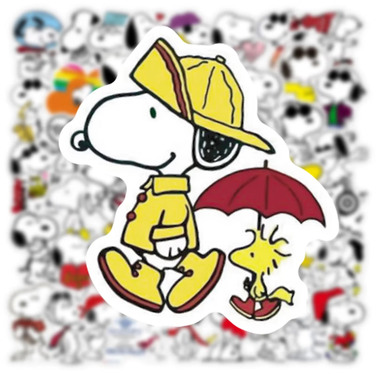 Snoopy Stickers Peanuts 50 Pack Set Waterproof Cute Decal Sticker Set Woodstock