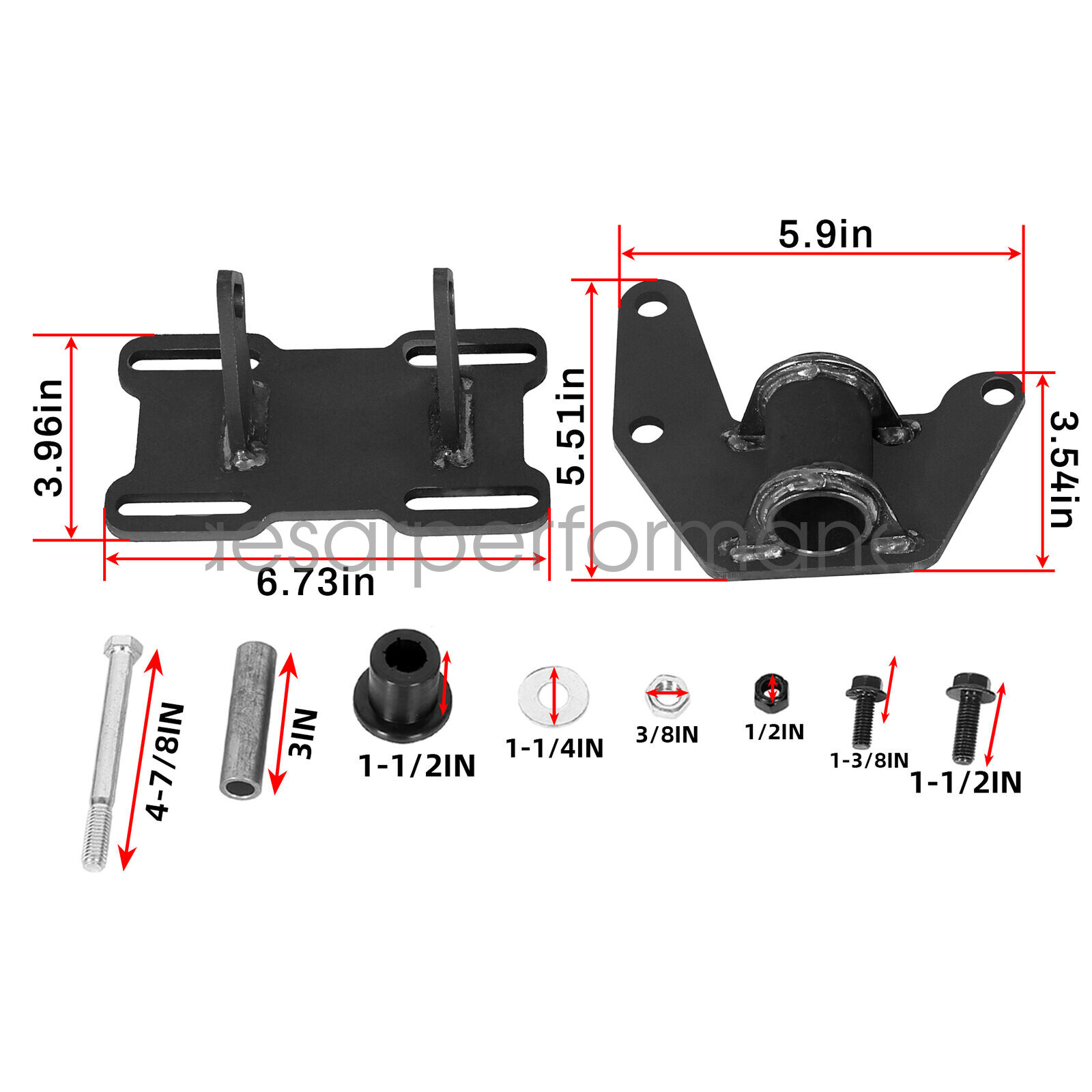 For 78-88 G-Body Engine Mount adapter Kit LS SWAP Monte Carlo Regal LSX #14075A