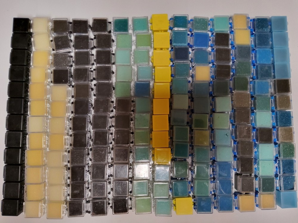 Dental Lab Packaging Plastic Box with Foam  168pc (multicolor)