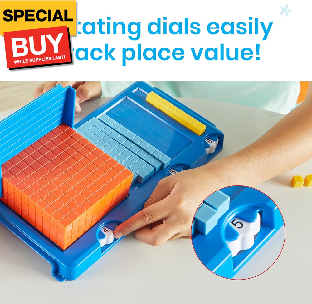 Place Value Frame with Base Ten Blocks, Base 10 Blocks, Educational Math Manipul