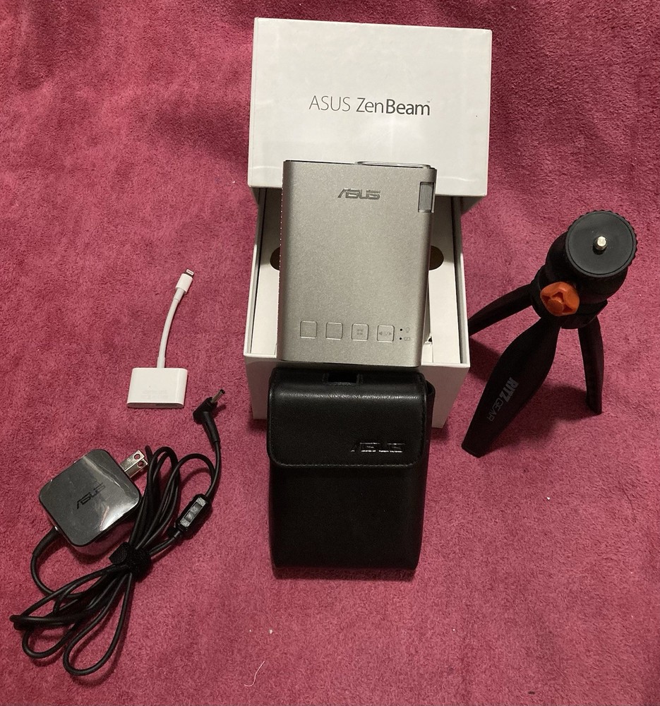 Projector w/ Tripod, Case, HDMI/MHL, USB, iPhone attachment