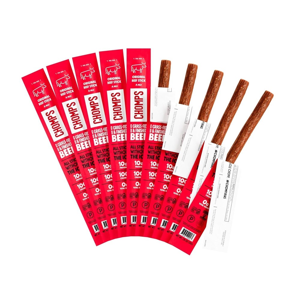 Grass-Fed Beef Jerky Sticks - 10-Pack, Keto, Paleo