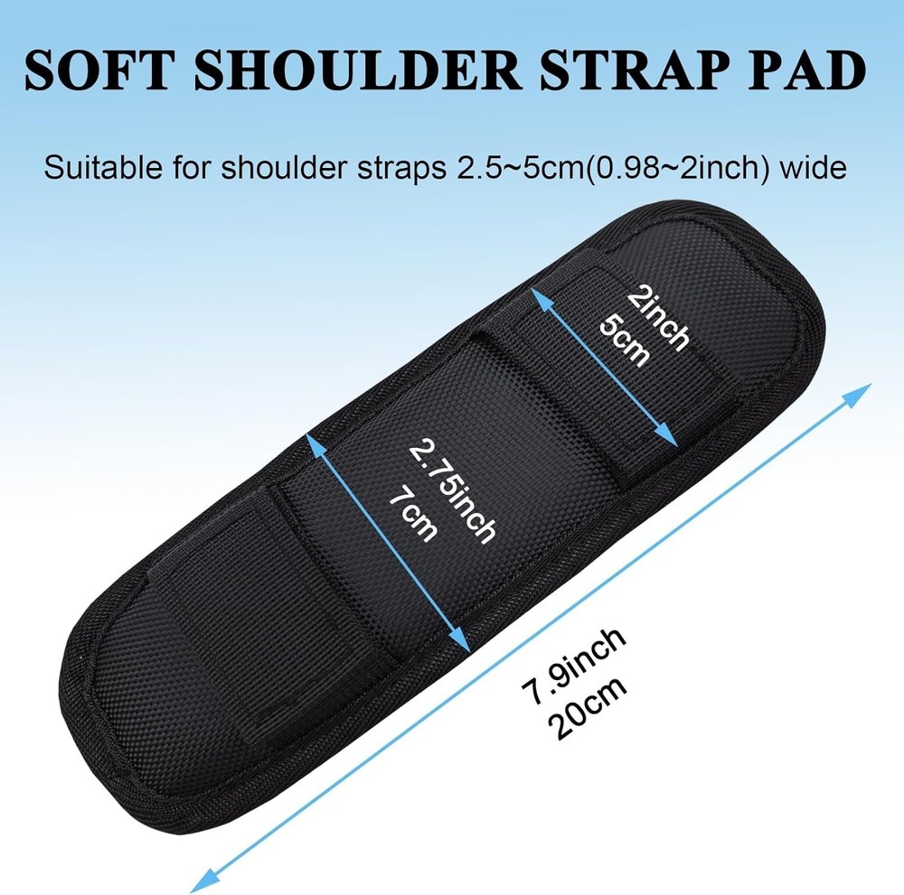 Soft Shoulder Strap Pad, Thick & Breathable Backpack Strap Pads, Removable
