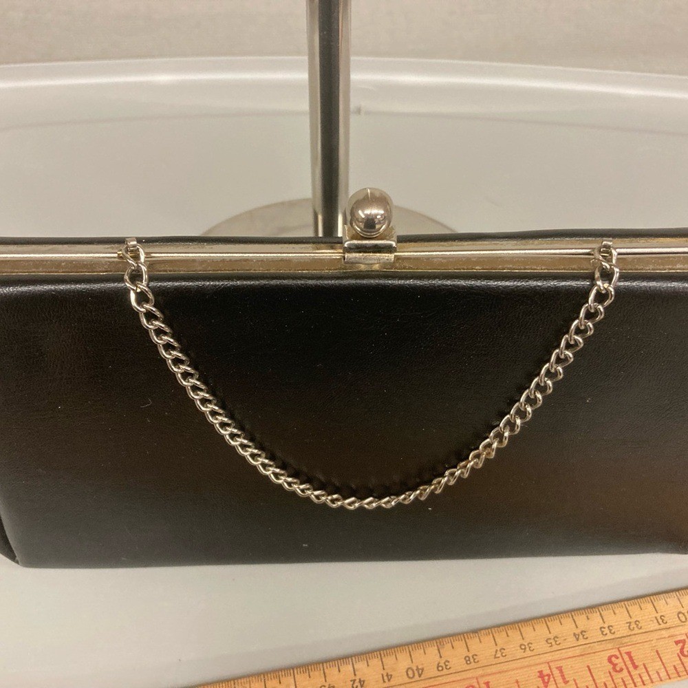 Sophisticated Black Leather Wristlet