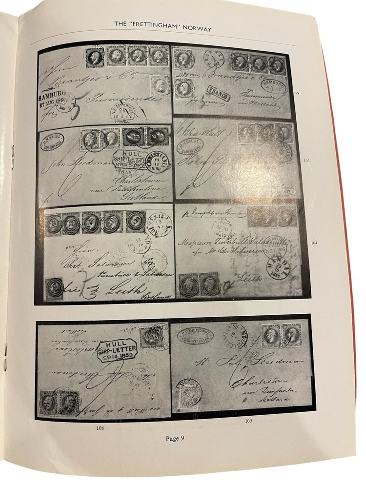 1958 Robson Lowe Norway Specialised Stamp Sale Catalogue + Prices Realized