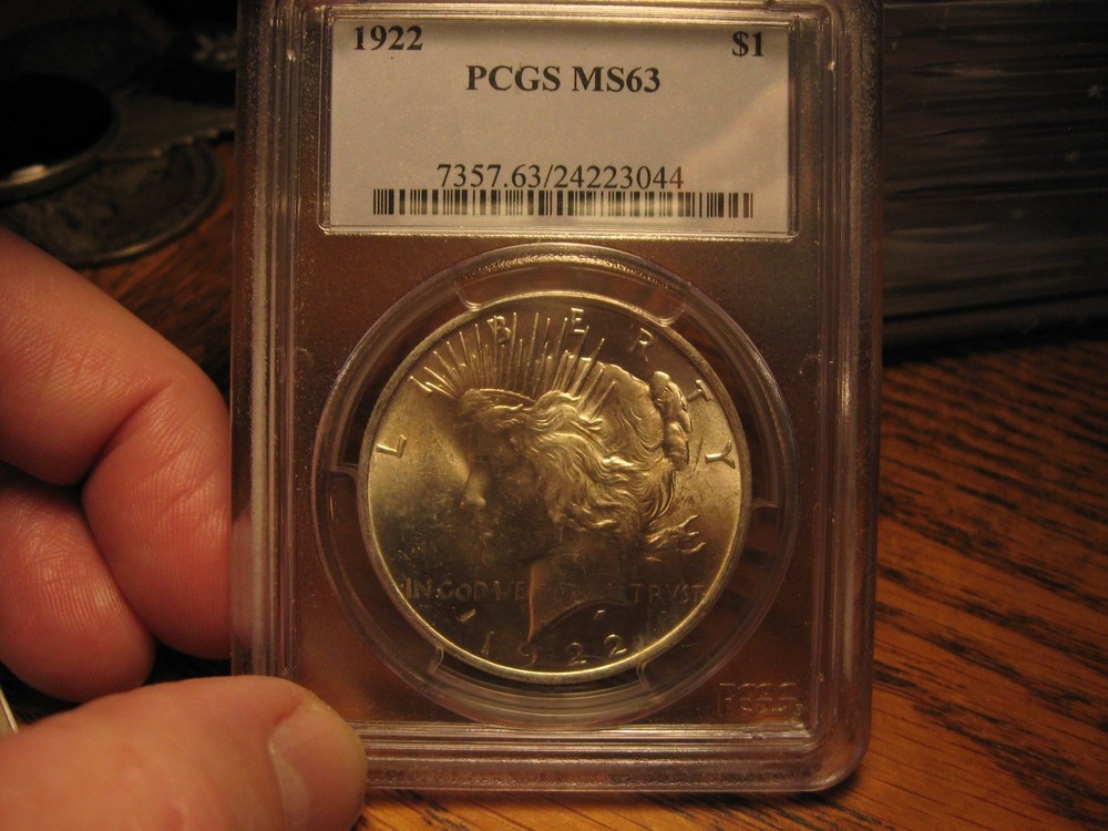 1922 United States Peace Silver Dollar PCGS MS63