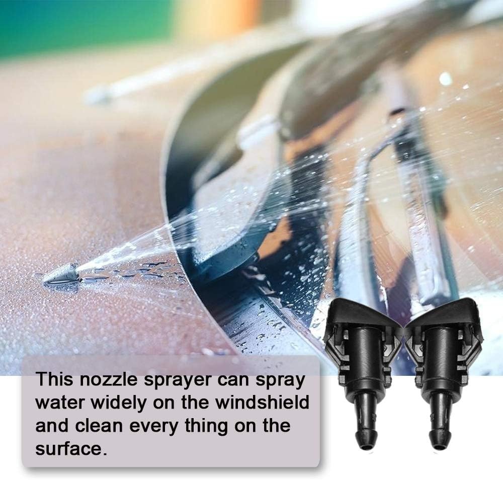 Front Windshield Washer Nozzles Wiper Spray Kit- For: Dodge, Ram, Jeep - Replace