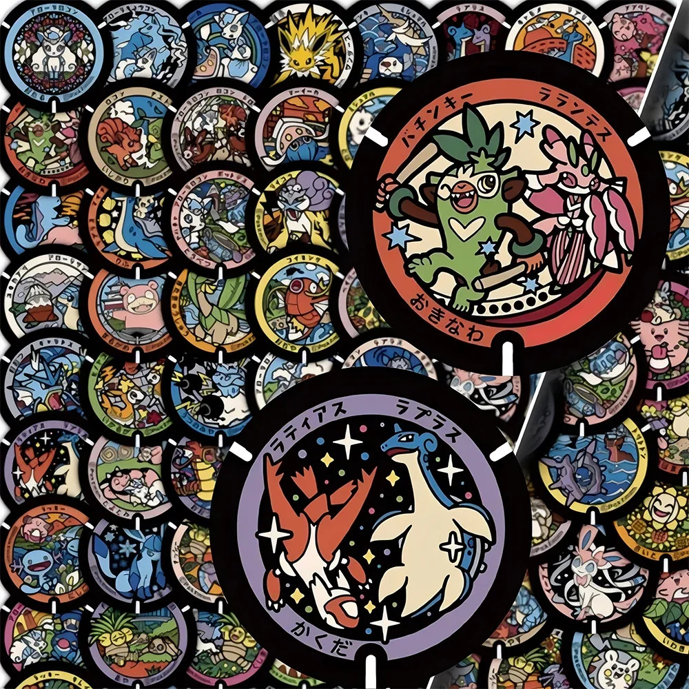 Pokemon Stickers 108 Pc Pack Japanese Sewer Manhole Sticker Art Waterproof Decal